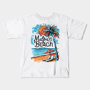 Escape to Malpais: Tropical Landscape Art 🏖️ Kids T-Shirt